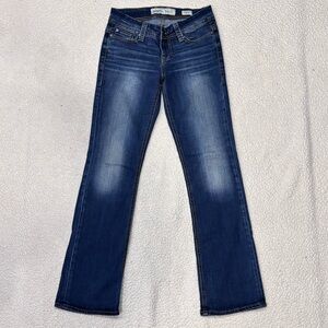 BKE Payton Women's Junior’s Low Rise Bootcut Denim Jeans Size 26 Reg Dark Wash